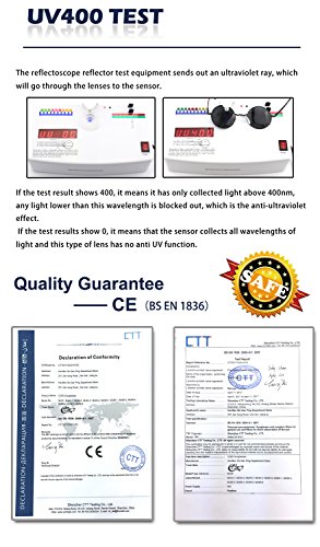 CGID E01 Estilo Vintage Retro Lennon inspirado círculo metálico redondo gafas de sol polarizadas para hombres y mujeres