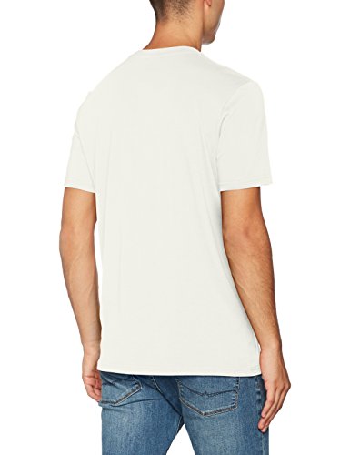 Champion Camiseta Classic Logo, Ecru, S para Hombre