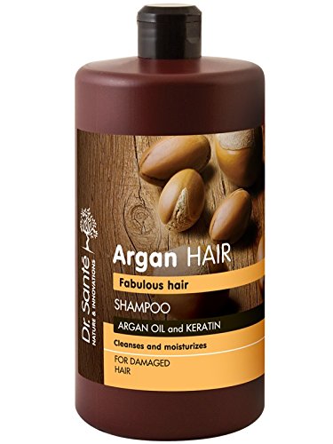 Champú de aceite de argán y Queratina para cabellos dañados Dr. Santé 1000 ml