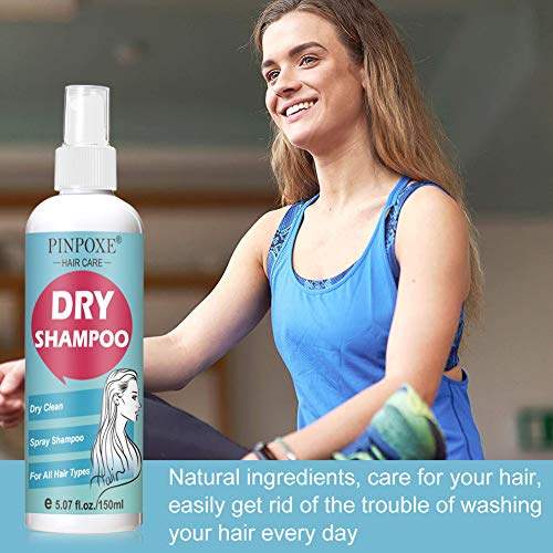 Champú en Seco, Dry Shampoo, Champú Seco Natural, Para un Cabello Limpio, Brillante y Voluminoso, Todo Tipo de Cabello - 150ml