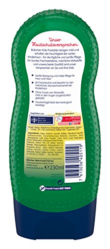 Champú y gel de ducha Bübchen Kids diversión monstruo, champú y gel de ducha para niños, pH neutro para la piel de los niños, con aroma fresco, cantidad: 8 x 230 ml