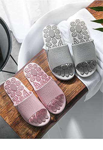 Chanclas de Masaje,Veluckin Zapatillas de Ducha Verano Antideslizante de Secado rápido,Gris,42/43