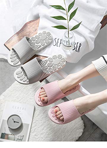 Chanclas de Masaje,Veluckin Zapatillas de Ducha Verano Antideslizante de Secado rápido,Gris,42/43
