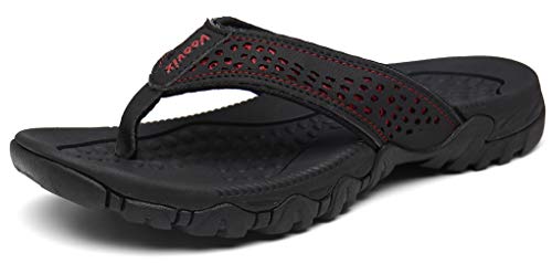 Chanclas Hombre Verano Zapatillas Flip Flops Sandal Zapatos de Playa y Piscina Negro43