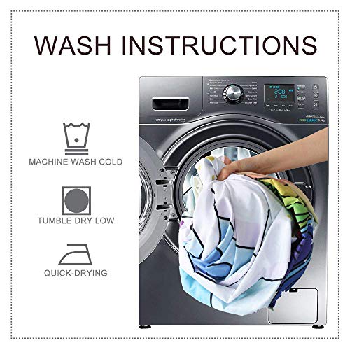 CHAOSE Juego De Sábanas Material Avanzado Anti-ácaro Mapa del Mundo para Que Los Niños Aprendan Funda Nórdica De Algodón Y Poliéster 3 Piezas (1 Funda Nórdica + 2 Funda De Almohada)