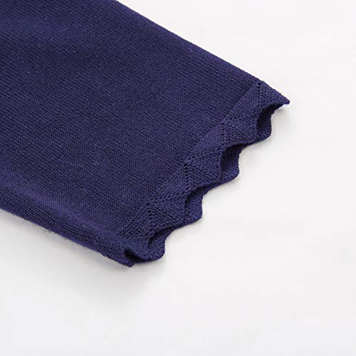 Chaqueta de Manga 3/4 de Elegante de Mujer Elegante para Primavera y Verano Azul M CL10960-3