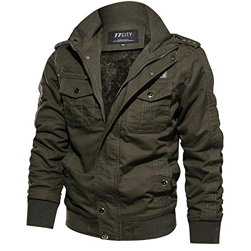 Chaqueta de Manga Larga de los Hombre Lavado Chaqueta Militar Gran tamaño Escudo Transpirable táctico BaZhaHei Invierno Abrigo Casual con Capucha de Lana Capa Jacket Parka Pullover