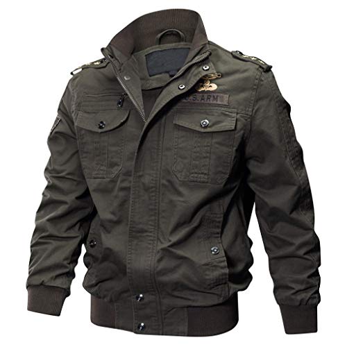 Chaqueta de Manga Larga de los Hombre Lavado Chaqueta Militar Gran tamaño Escudo Transpirable táctico BaZhaHei Invierno Abrigo Casual con Capucha de Lana Capa Jacket Parka Pullover