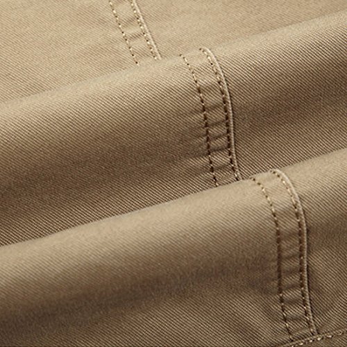 Chaqueta militar de manga larga, hecha de algodón, ligera, con capucha y cremallera, ajuste ceñido, multibolsillos, tipo gabardina, blazer; de Hdh Verde Ejercito Verde