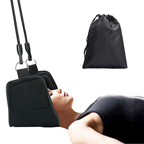 Charminer Aparatos de tracción en la cabeza para aliviar el dolor en la cabeza, relajar los músculos y las tensiones en la espalda