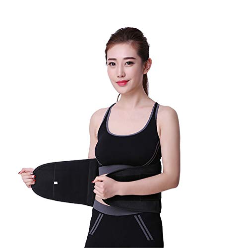 Charminer Cinturón Lumbar Soporte Lumbar para la Espalda Ayuda de la Cintura para Aliviar El Dolor de Espalda y Prevenir Daños, Faja Ayuda a Aliviar Dolor y Lesiones, Hernia de Disco, Unisex Negr