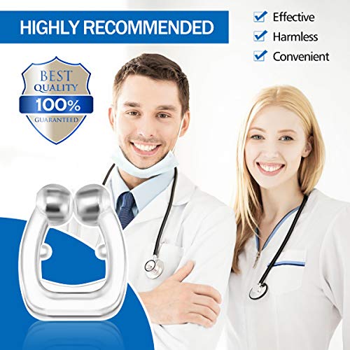 Charminer Dispositivos Anti Ronquidos, Dilatador Nasal imanes Soluciones Anti Dejar De Roncar para Alivia la Nariz tapada Durante el sueño, para Hombres y Mujeres, 4 PCS