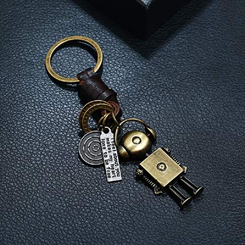 Cheaonglove llaveros Originales llaveros Llavero Robot Encanto para Llavero de Monedero Llave de Coche Accesorios Automoción Bolsos de Regalo Llavero de Cuero