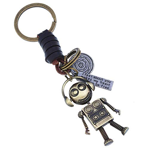 Cheaonglove llaveros Originales llaveros Llavero Robot Encanto para Llavero de Monedero Llave de Coche Accesorios Automoción Bolsos de Regalo Llavero de Cuero