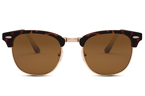 Cheapass Gafas de Sol Marrón Gafas Plegables UV400 Vintage Viajar Hombre Mujer