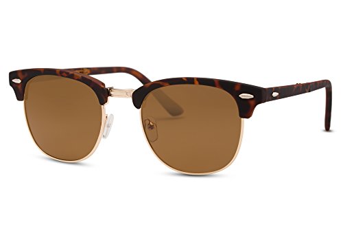 Cheapass Gafas de Sol Marrón Gafas Plegables UV400 Vintage Viajar Hombre Mujer