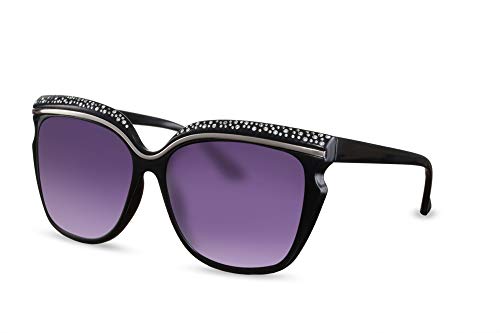 Cheapass Gafas de Sol Mujer Leopardo parama Mariposa con Pequeños Diamantes