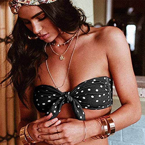 CheChury Bikini Mujer 2020 Dos Piezas Ropa con con Estampado de Lunares Traje de baño Conjunto de Bikini Push-Up Verano Acolchado Bra