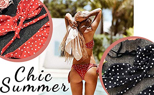 CheChury Bikini Mujer 2020 Dos Piezas Ropa con con Estampado de Lunares Traje de baño Conjunto de Bikini Push-Up Verano Acolchado Bra