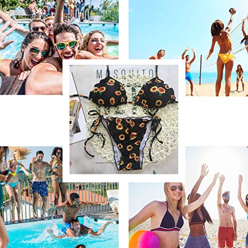 CheChury Traje de Baño Bikini Mujer 2020 Bohemio Push Up con Relleno Tirantes Ajustables Dos Piezas Tops de Bikini Estampado Acolchado Baño Ropa de Playa