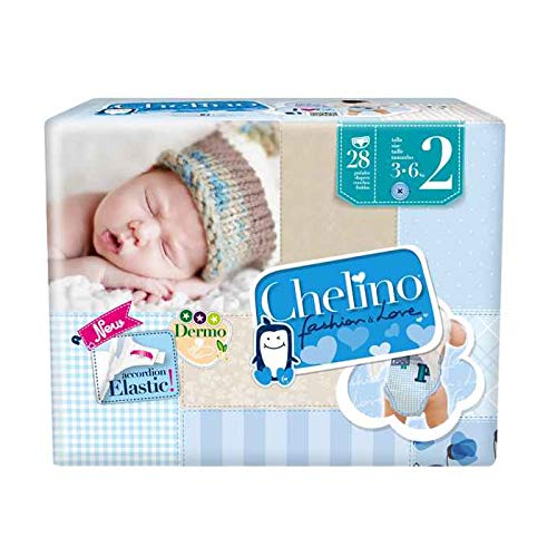 Chelino Fashion & Love - Pañal para recién nacido, talla 2 -6 paquetes x 28 unidades