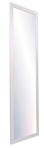 Chely Intermarket- Espejos de Pared Cuerpo Entero 35x130cm (Marco Exterior 42x137cm)(Blanco-Liso) MOD-128 Salón, recibidor, Comedor, Dormitorio, Acabado Elegante, Ideal para decoración