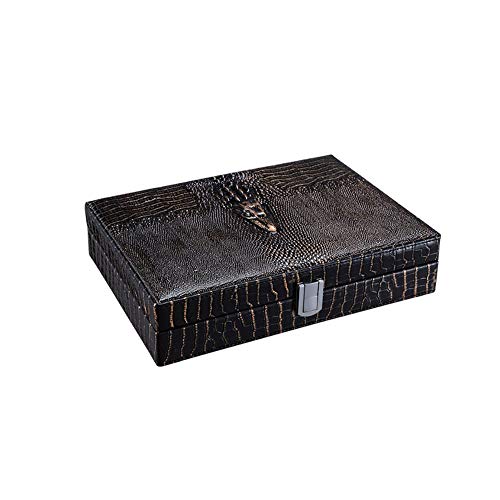 CHENTAOCS Caja de cigarros, Humidor de cigarros, Caja humectante de Piel de cocodrilo de Madera de Cedro Suave, último Estilo