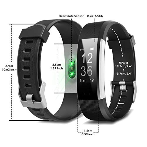 CHEREEKI Pulsera Inteligente, Pulsera Actividad Impermeable con Pulsómetros/Contador de Calorias/Monitor de Sueño/Contador de Pasos/Notificación /Alarmas / 14 Modos de Multi-Deporte/Cámara  remota