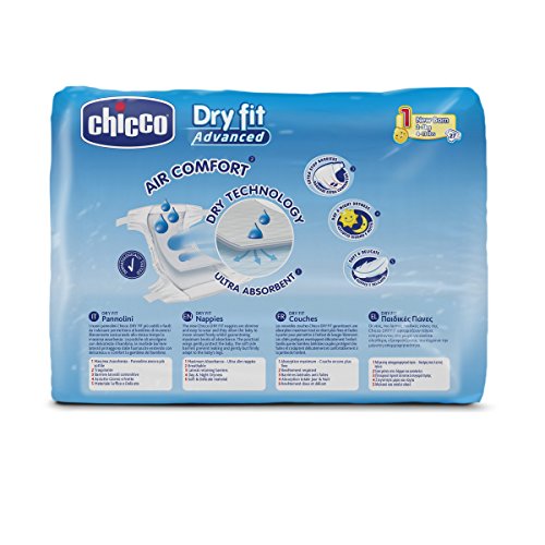 Chicco DryFit - Pack de 21 pañales ultra absorbentes, talla 3, 4-9 kg