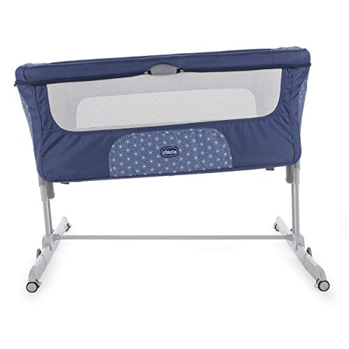 Chicco Next 2 Me Dream - Cuna de colecho con anclaje a cama, balancín y 11 alturas, Azul (Navy)