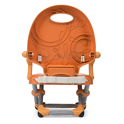 Chicco Pocket Snack Elevador asiento de silla regulable en 3 alturas para bebés, ligero 2 kg, color naranja (Mandarino)