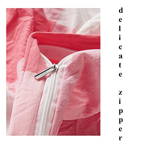 Chickwin Juego de Ropa de Cama 4 Piezas, Cama Matrimonial Algodón Lavado Dormitorio Inicio, Funda de edredón*1pcs, Funda de Almohada*2pcs,Sábana*1pcs, Leopardo (150 * 200cm,Rosa)