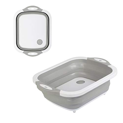 CHIFOOM Escurridor Extensible 1pcs Plato Plegable con Tapón de Drenaje Multiusos Tabla de Cortar Portátil para Camping BBQ Senderismo Caravana Limpieza Viajar Pesca al Aire Libre Amigos Familias