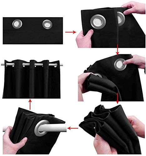 CHNXXL 3D Digital Impresión Cortinas Opacas Mar, Árbol Muerto con Ojales Poliéster Termicas Aislantes En Forma Salón Dormitorio Cuarto De Los Niños 280(W) X250(H)(Cm)