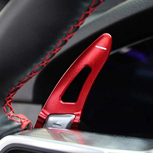 CHNY Paleta de Cambio de Volante Ruedas de dirección de Aluminio Billet DGS Shift Paddle Shifter Extension ， For-Porsche Cayenne Macan Panamera 911 Cayman/Boxster-Red