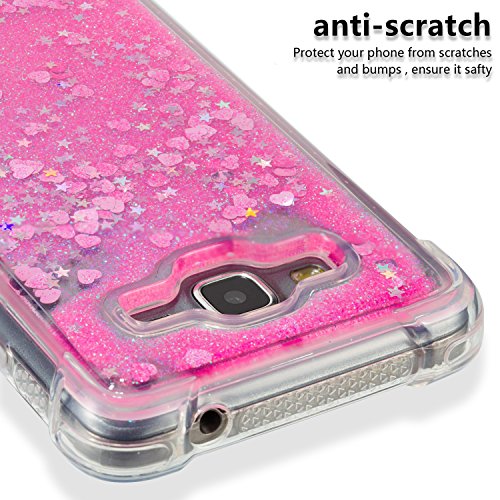 ChoosEU Compatible con Funda Samsung Galaxy Grand Prime G530 Silicona Transparente Dibujos Design Glitter Brillante Bonita Carcasas Liquido Purpurina Case Antigolpes Bumper Cover Protección Caso -