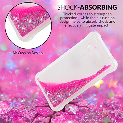 ChoosEU Compatible con Funda Samsung Galaxy Grand Prime G530 Silicona Transparente Dibujos Design Glitter Brillante Bonita Carcasas Liquido Purpurina Case Antigolpes Bumper Cover Protección Caso -