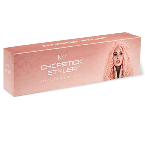 CHOPSTICK STYLER No1 Rizador de Pelo, barril de cerámica rectangular delgado de 10 mm para rizos en espiral con sacacorchos, rizador profesional (210 ° C) para cabello largo y corto