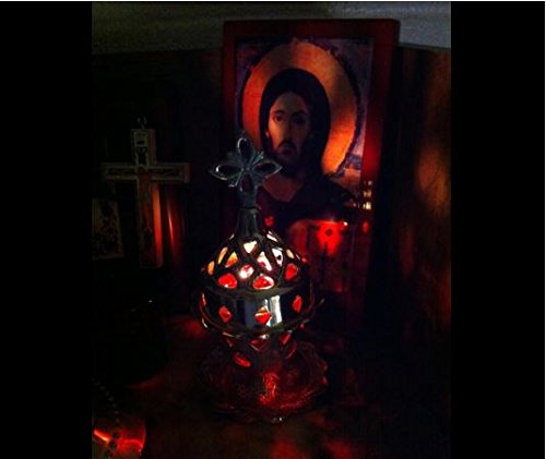 christlich – Griego – ortodoxa aceite Proyección – vigil (καντήλι) Greek Ortho Dox metal Lamp kantili – de bronce – Luz eterna de 209353