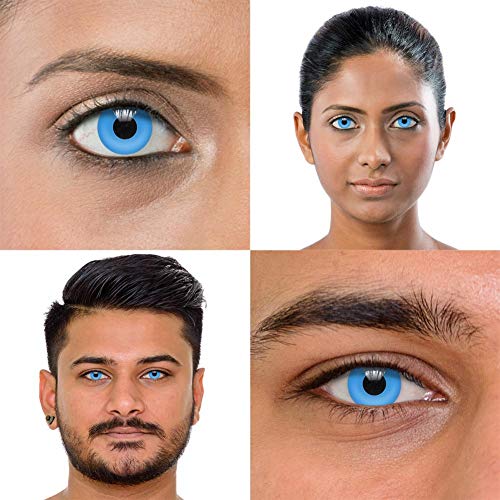 Chromaview Lentillas de Color Azul Cielo Súper Sin Graduación (30 Días)