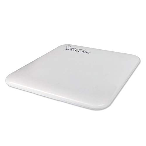 CHS Caja de Almacenamiento de máscara portátil, Caja de Almacenamiento de máscara a Prueba de Polvo y Humedad, Caja de Almacenamiento de máscara Resistente al Agua y a la contaminación (White)