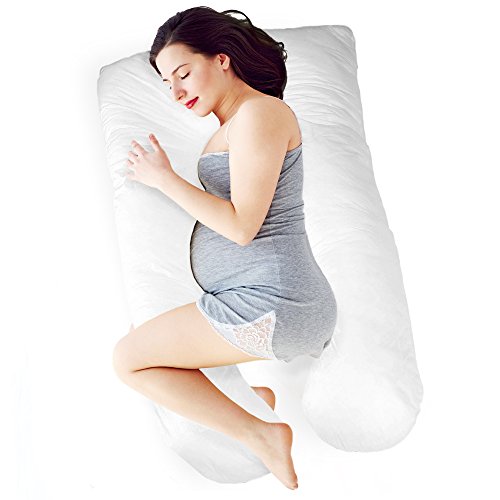 chuckle Almohada Ancha para Maternidad y Embarazo (2.7 m, 9 pies) - Ideal para Mujeres Embarazadas y Lactantes: 100% algodón, Hipoalergénico | + Funda de Almohada Lavable