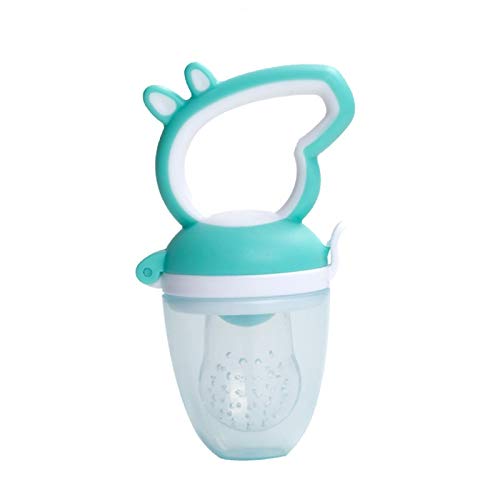 Chupete para bebé, alimentador de fruta antiahogo y mordedor para niños pequeños, incluye estuche viajero