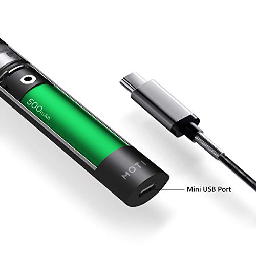 Cigarrillo electrónico, Cigarrillo Electronicos de Vapor, MOTI Cigarro Electronico Vaporizador Starter Kit, E cig Batería recargable incorporada de 500mah con Sin E Líquido Sin nicotina