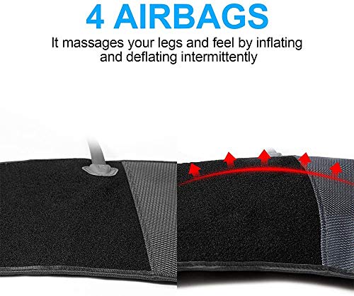 CINCOM - Masajeador de Piernas para Circulación y Relajación, Aire Compresión Masajeador de Piernas con 2 Modos y 3 Intensidades para los Brazo, Muslos Becerros y Pies