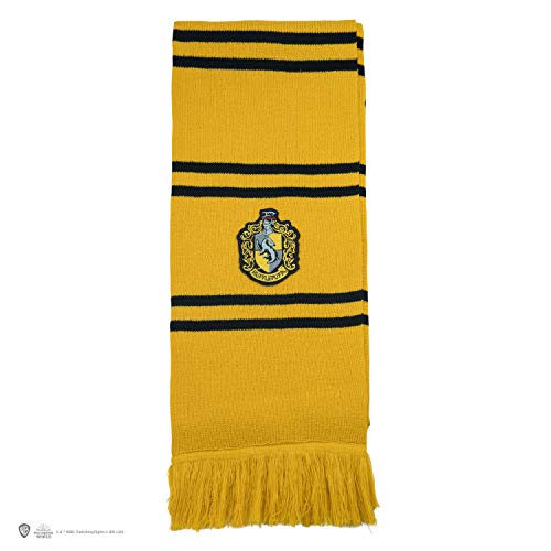 Cinereplicas - Harry Potter - Bufanda - Licencia Oficial - Casa Hufflepuff - 190 cm - Amarillo y Negro