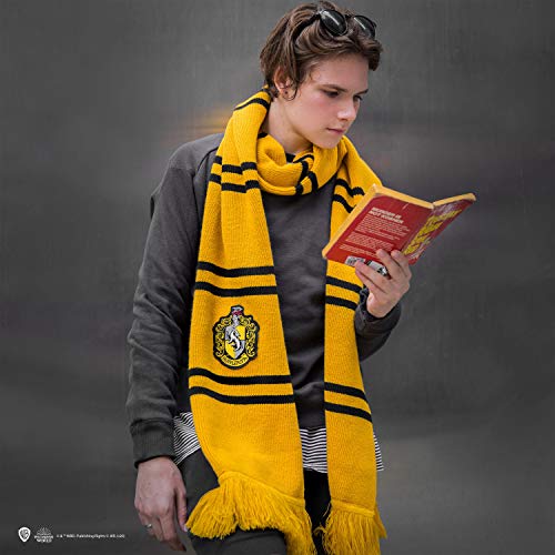 Cinereplicas - Harry Potter - Bufanda - Licencia Oficial - Casa Hufflepuff - 190 cm - Amarillo y Negro