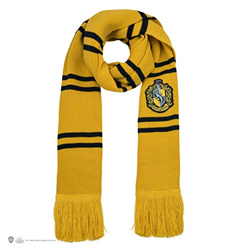 Cinereplicas - Harry Potter - Bufanda - Licencia Oficial - Casa Hufflepuff - 190 cm - Amarillo y Negro