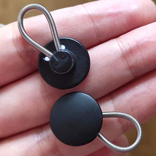 Cintura extensible para el vientre para embarazo, pantalones y extensores de cintura y botones para pantalones, pantalones vaqueros y faldas, color negro