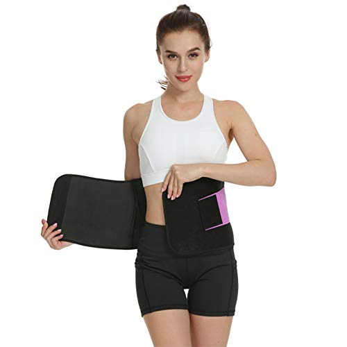 Cinturón De Entrenamiento De Cintura Para Mujer Cintura Cincher Trimmer Pérdida De Peso Cinturón De Adelgazamiento Body Shaper Belt Postparto Sport Workout Soporte De Espalda Faja ,Púrpura,S